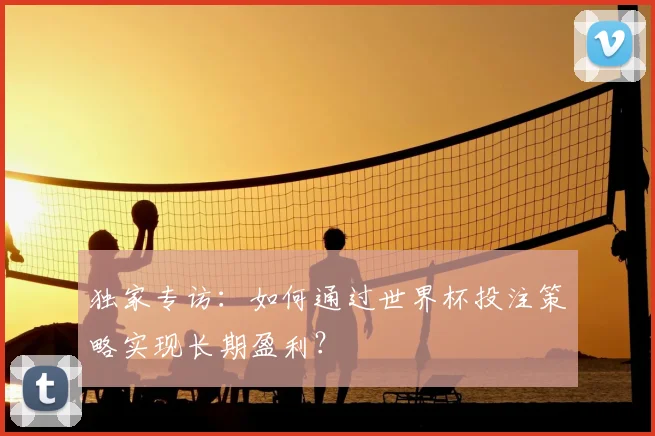 独家专访：如何通过世界杯投注策略实现长期盈利？